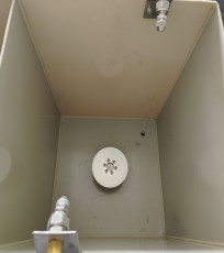1100 mm * 410 mm * 1100 mm Macchina per rivestimento a spruzzo per contenitori di pasta alimentare
