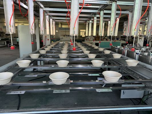 Linea di rivestimento completamente automatica 24 stazioni Spin Coating Machine per prodotti stampati in polpa