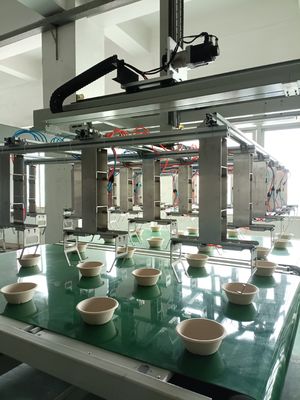 Linea di produzione di rivestimento a spina a base rotante ad assorbimento a vuoto di polpa stampata