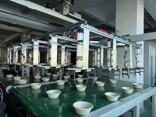 Lunga durata di vita Macchine di rivestimento per il montaggio robotico ad alta velocità per lo stampaggio della pasta 24 stazioni per il prodotto stampato della pasta