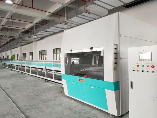 Macchina per verniciatura a spruzzo di imballaggi in fibra di polpa industriale con sistema di spruzzo a moto alternativo di precisione per cartone riciclato