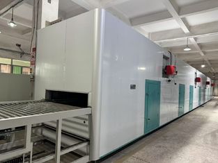 Linea di essiccazione industriale a gas naturale compatta da 28 m per la produzione su larga scala