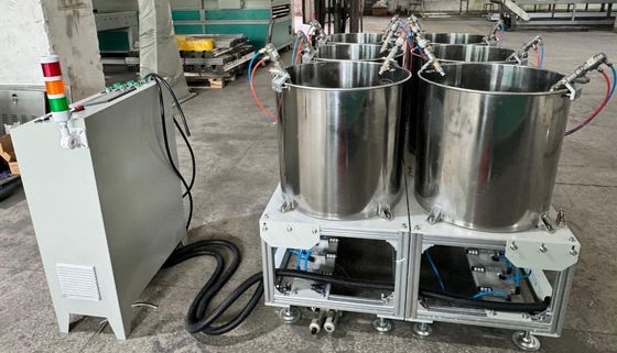 Linea di rivestimento a rotazione a sei stazioni standard per il rivestimento a barriera interna di polpa stampata