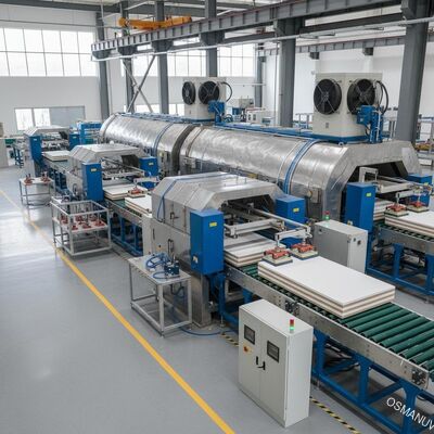 Linea di produzione automatica ad alta velocità per la cura e l'essiccazione delle tavole di silicato di calcio - Soluzione ad alta efficienza energetica