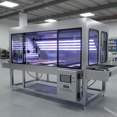 Sistema automatico di curatura UV per legno, vetro e metallo, a basso consumo energetico, controllato da PLC e personalizzabile