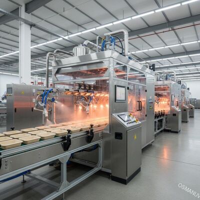 Linea di produzione automatica a spruzzo ad alta efficienza per rivestimento impermeabile di contenitori alimentari in polpa stampata