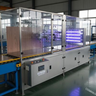 Linea di rivestimento con spruzzo di vernice UV per la finitura dei pannelli laminati e la cura istantanea