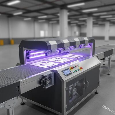Macchina per polimerizzazione UV ad alta velocità a 5 lampade con nastro trasportatore personalizzabile per asciugatura istantanea dell'inchiostro