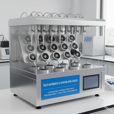 Spin Coater Automatico a 24 Stazioni con Erogazione Personalizzabile e Velocità di Rotazione per Elevata Uniformità e Zero Contaminazione Incrociata