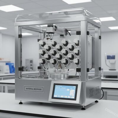 Sistema di rivestimento a rotazione a 24 posizioni con ugello di recupero dei materiali personalizzato per perdite minime