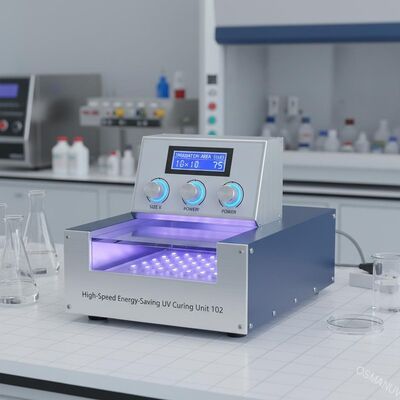 Unità di curatura UV ad alta velocità e a risparmio energetico 102 con area di irradiazione personalizzabile per applicazioni su scala pilota da laboratorio