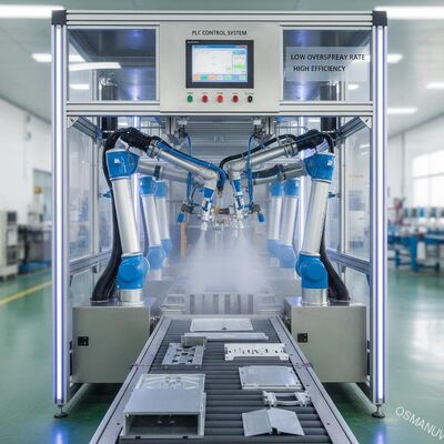 Linea di rivestimento a spruzzo completamente automatica con PLC personalizzabile e basso tasso di spruzzo per un'elevata efficienza