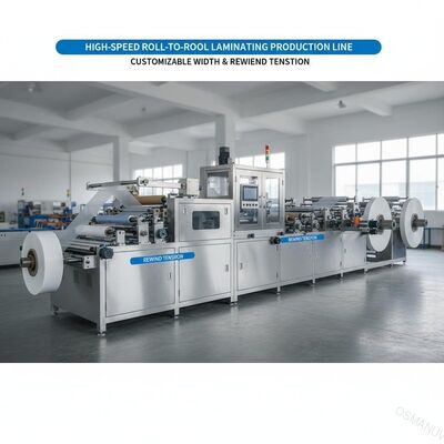 LINEA DI PRODUZIONE DI LAMINAZIONE ROTOLO A ROTOLO AD ALTA VELOCITÀ | LARGHEZZA E TENSIONE DI RIAVVOLGIMENTO PERSONALIZZABILI