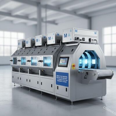 ESSICCATOIO INDUSTRIALE A MICROONDE CON NASTRO TRASPORTATORE A BASSO CONSUMO ENERGETICO – DISPOSIZIONE MAGNETRON E FLUSSO D’ARIA PERSONALIZZABILI