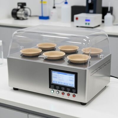Sistema compatto programmabile a 6 stazioni per spin coating per R&S e produzione di stoviglie in polpa in piccoli lotti