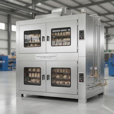 Forno essiccatore a gas naturale a doppio strato a controllo di precisione per prodotti in polpa stampata di alta qualità