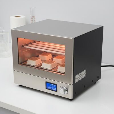 Sistema di essiccazione a infrarossi su scala di laboratorio per rivestimenti di polpa stampata – Forno sperimentale compatto