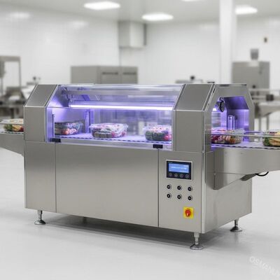 Sterilizzatore a tunnel UV-C ad alta intensità per imballaggi alimentari trasparenti
