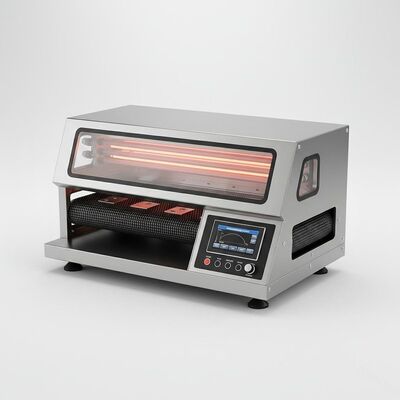 Forno di asciugatura IR programmabile compatto con trasportatore per test di ricerca e sviluppo continui