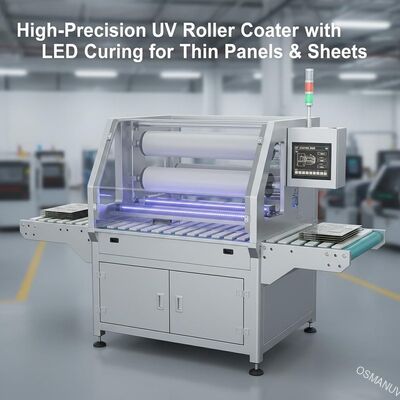 Verniciatrice a Rullo UV ad Alta Precisione con Polimerizzazione LED per Pannelli e Fogli Sottili
