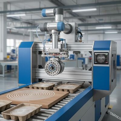 Macchina di spruzzatura reciproca a 360° per la polpa stampata e il rivestimento superficiale del cartone per mobili - percorso di spruzzatura personalizzabile