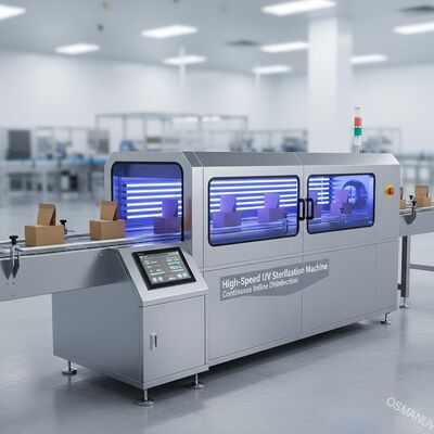 Macchina di sterilizzazione UV ad alta velocità per imballaggi alimentari | Disinfezione continua in linea