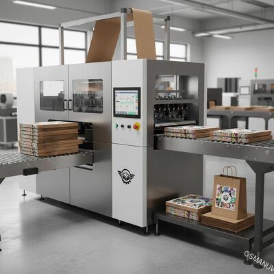 Stampa digitale ad alta velocità a passaggio unico per la stampa di scatole di pizza e sacchetti di carta - linea di produzione personalizzabile