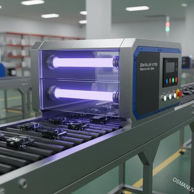 Sistema industriale di cura UV a doppia lampada da 365 nm per rivestimenti di linee di produzione veloci