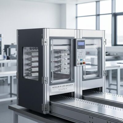 Modulo di simulazione per la polimerizzazione a infrarossi modulare per linee di rivestimento pilota