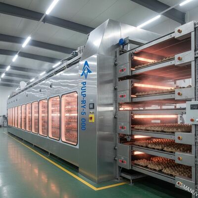 Forno a tunnel ad asciugatura a infrarossi ad alta velocità per stampaggio di polpa | Linea di produzione ad asciugatura continua multistrato