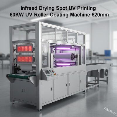 Stampatrice uv del punto di secchezza infrarosso, macchina di rivestimento uv del rullo 60KW 620mm