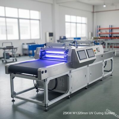 Sistemi di trasportatore di trattamento della macchina di luce UV delle lampade di 25KW W1320mm due
