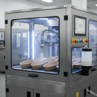 Sistema automatizzato di verniciatura a spruzzo per polpa stampata | Rivestimento interno di precisione
