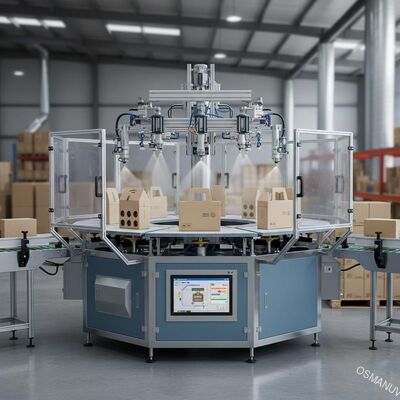 Spruzzatore automatico a tavola rotante ad alta velocità per scatole di imballaggio industriali (spedizionieri di vino ed elettronica) - Linea di verniciatura personalizzata