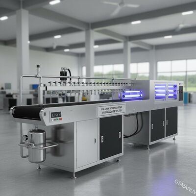 Macchina di rivestimento dello spruzzo del calcio/lunghezza uv 3.75KW dei sistemi di trasportatore 1800mm