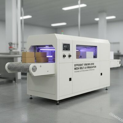 Bianco efficiente del computer della macchina di irradiazione uv della cinghia della maglia di 10m/Min 2KW per la scatola di alimento o l'abbigliamento o il bordo