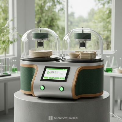 Prototipatore a spin coating a doppia stazione a emissioni zero per stoviglie a base vegetale - Soluzione a emissioni zero per piatti, ciotole e vassoi per carne