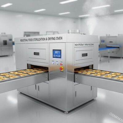 Sterilizzazione industriale degli alimenti e forno di asciugatura.