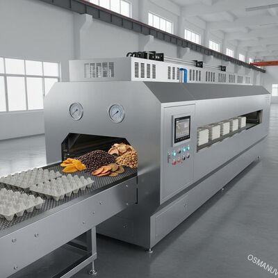 Tuneo industriale di asciugatura a microonde per la stampatura della pasta e gli alimenti sfusi - sistema di trasportatore continuo