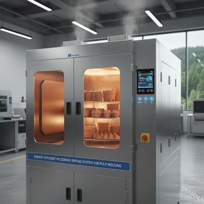 Sistema di essiccazione a microonde a basso consumo energetico per stampaggio di polpa: Riscaldamento interno rapido e uniforme