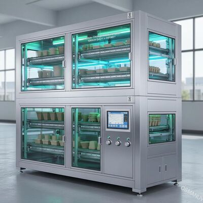 Essiccatore industriale a microonde a controllo di precisione per prodotti stampati in pasta di cellulosa - Qualità superiore e uniformità