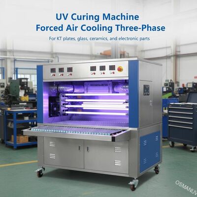 UV Curing Machine Forced-air Cooling Three-Phase Company per i piatti di KT o vetro o ceramica o componenti elettroniche