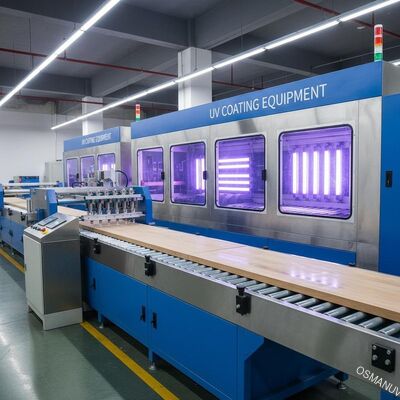 Linea di produzione della pittura di spruzzo attrezzatura ricoprente UV per il bordo di spessore 150mm