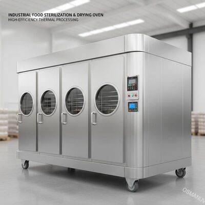 Sterilizzazione industriale degli alimenti e forno di asciugatura.