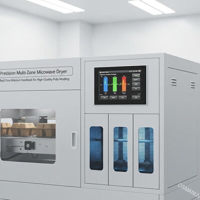 Essiccatore a microonde multi-zona di precisione con feedback di umidità in tempo reale per stampaggio di polpa di alta qualità