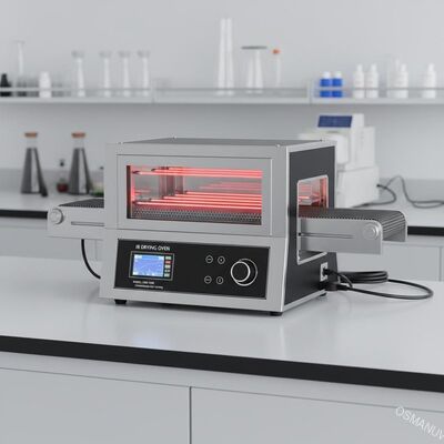 Forno di asciugatura IR programmabile compatto con trasportatore per test di ricerca e sviluppo continui