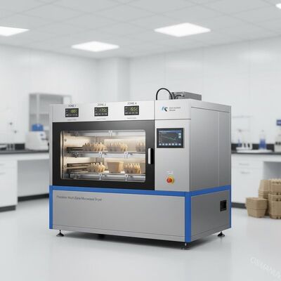 Essiccatore a microonde multi-zona di precisione con feedback di umidità in tempo reale per stampaggio di polpa di alta qualità