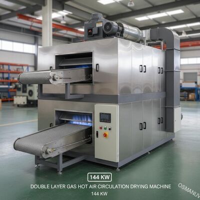 Asciugatrice a gas a doppio strato a circolazione d'aria calda per 1320 trasportatore 144 kW