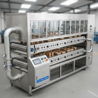 Doppia strato di gas naturale macchina di asciugatura industriale in acciaio inossidabile perforazione catena di piastra cintura per la polpa muffa bottiglia utensili da tavola High End pacchetto industriale