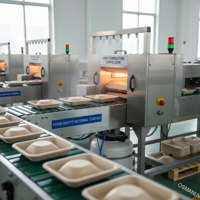L'olio ad acqua calda ad alta temperatura a prova di sicurezza alimentare vassoio di stoviglie vassoio di rivestimento interno Linea di produzione per lo stampaggio della pasta